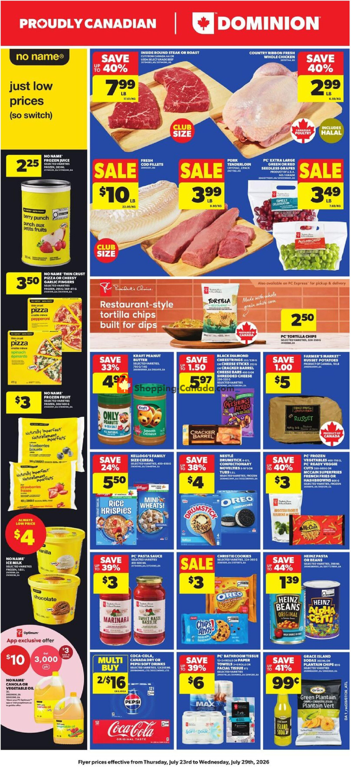 Dominion flyer from Thursday July 23, 2026 to Wednesday July 29, 2026 - page 1