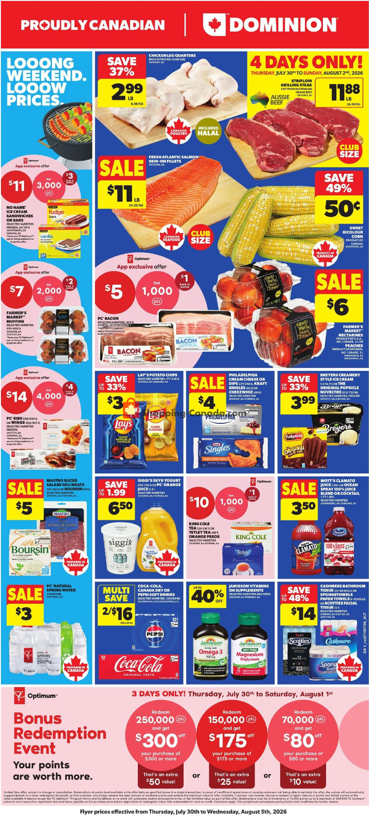 Dominion flyer from Thursday July 30, 2026 to Wednesday August 5, 2026 - page 1