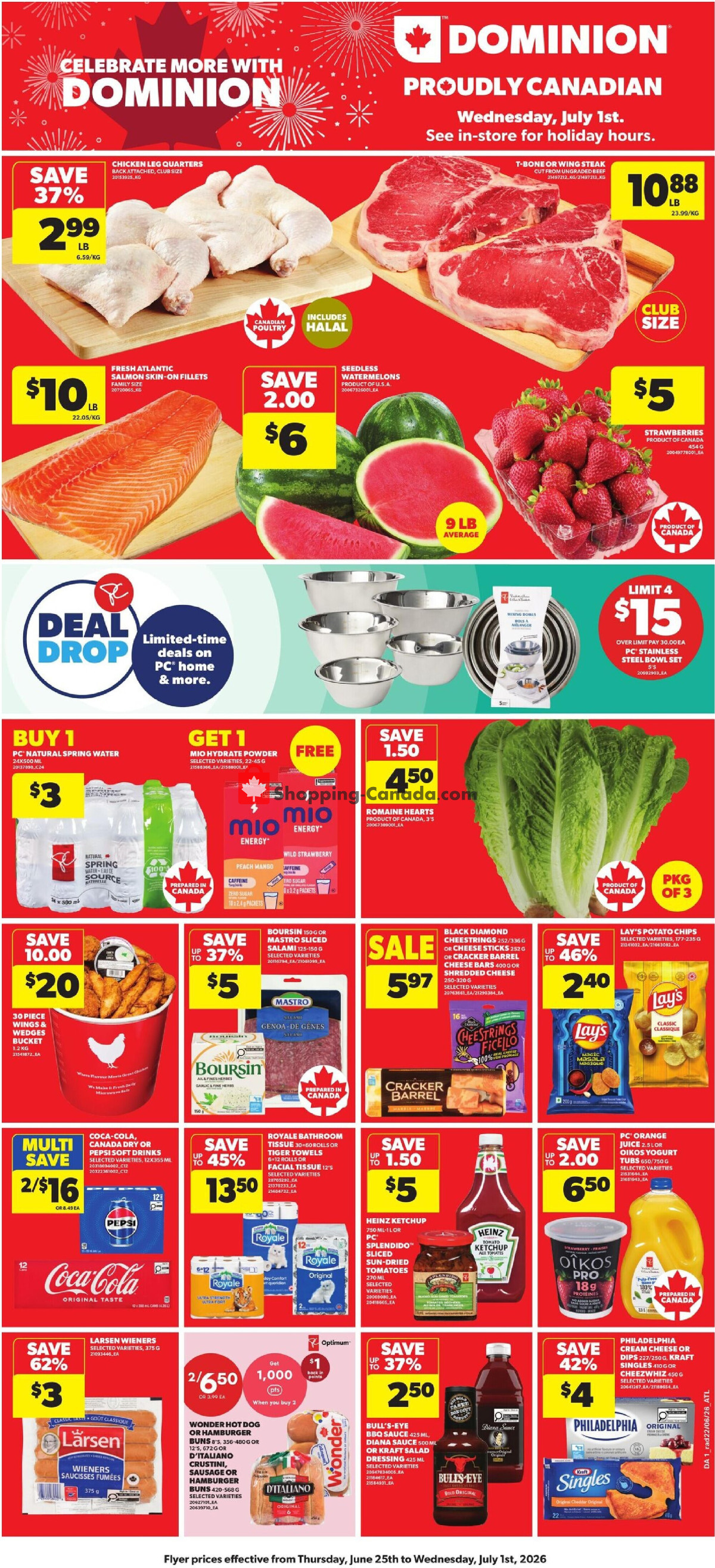 Dominion flyer from Thursday June 25, 2026 to Wednesday July 1, 2026 - page 1