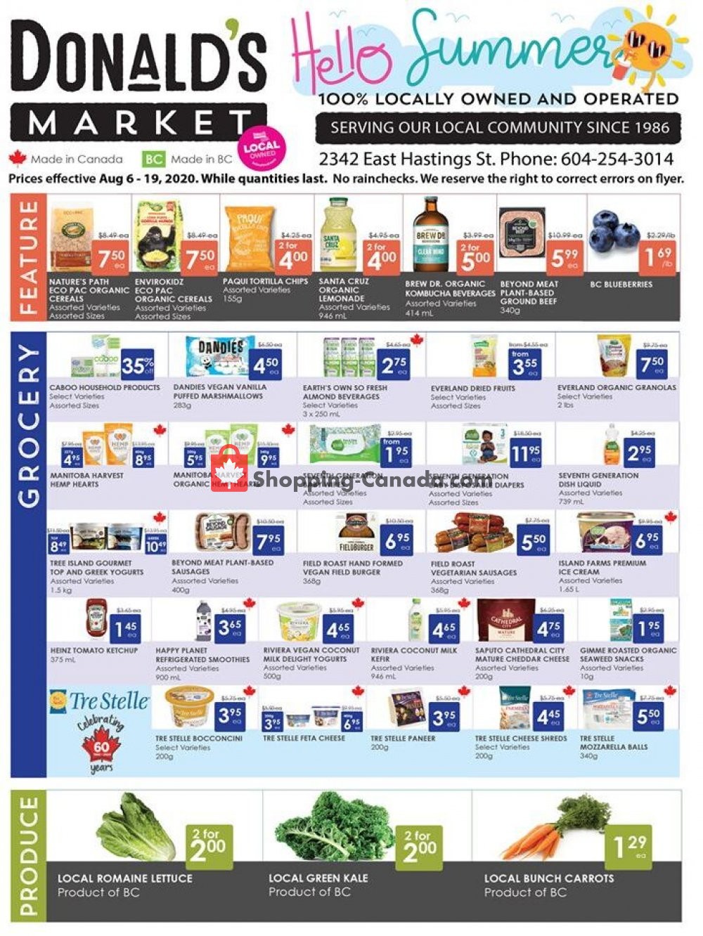 Donald's Market flyer from Thursday August 6, 2020 to Wednesday August 19, 2020 - page 1