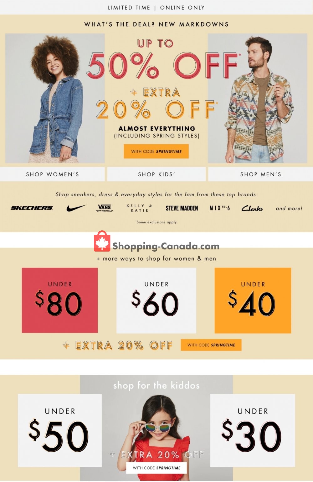 DSW Designer Shoe Warehouse flyer from Thursday April 23, 2020 to Wednesday April 29, 2020 - page 1