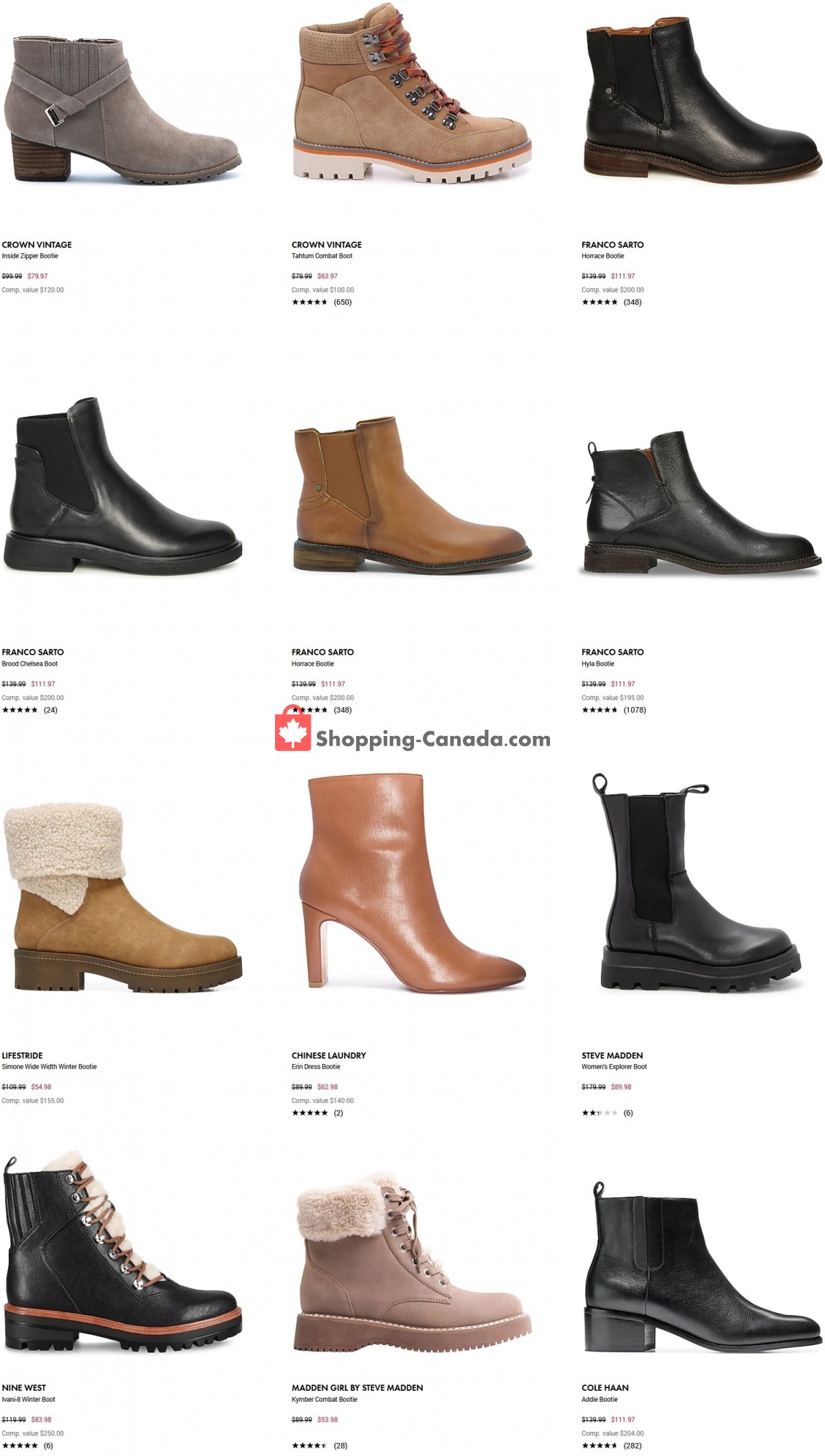 dsw ankle boots canada