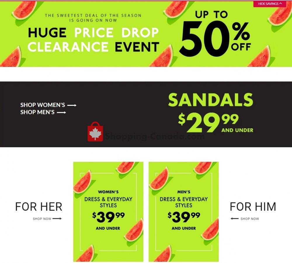 shoe warehouse canada