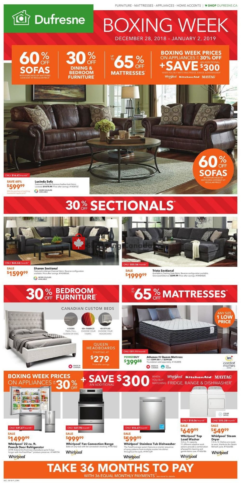Dufresne flyer from Friday December 28, 2018 to Wednesday January 2, 2019 - page 1