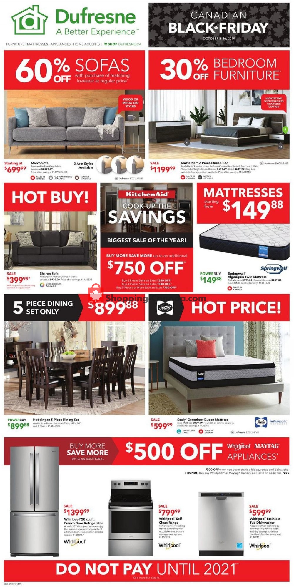 Dufresne flyer from Thursday October 3, 2019 to Wednesday October 16, 2019 - page 1