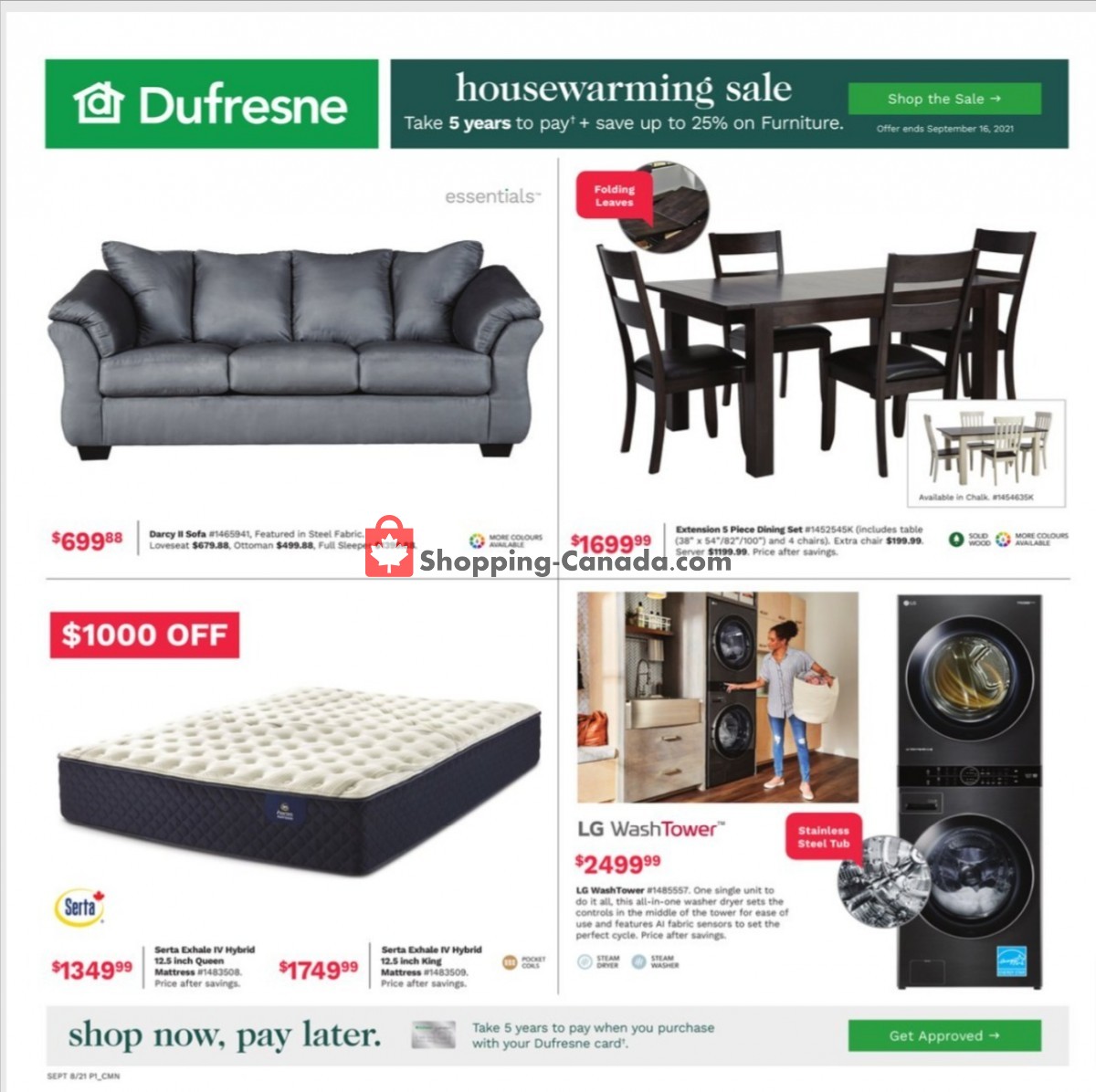 Dufresne flyer from Wednesday September 8, 2021 to Thursday September 16, 2021 - page 1