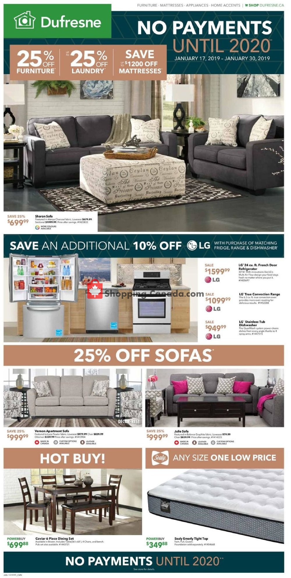 Dufresne flyer from Thursday January 17, 2019 to Wednesday January 30, 2019 - page 1