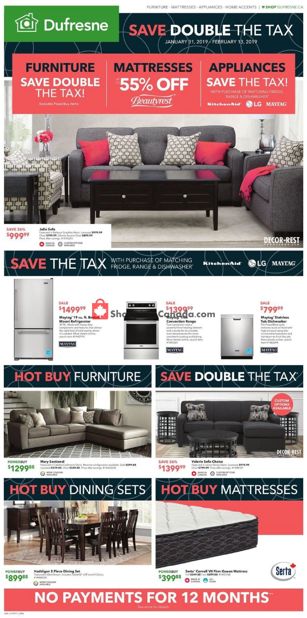 Dufresne flyer from Thursday January 31, 2019 to Wednesday February 13, 2019 - page 1
