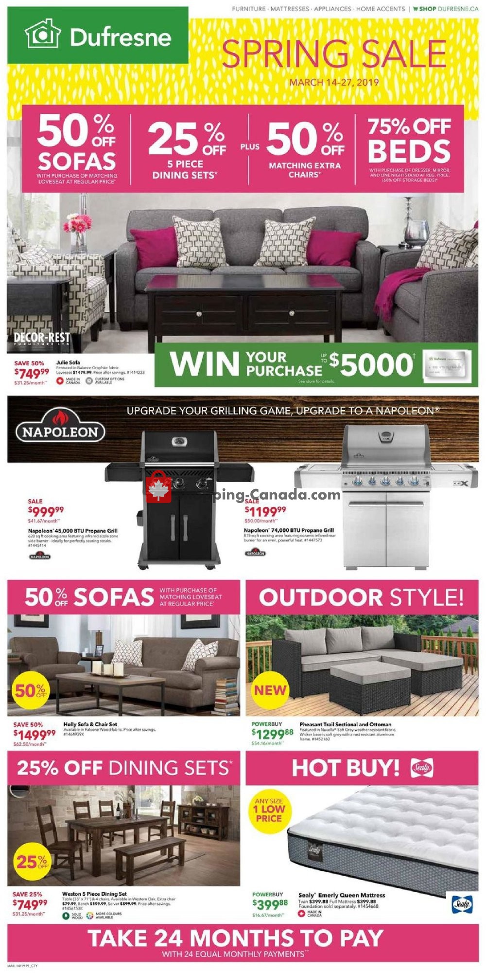 Dufresne Canada, flyer (Spring Sale) March 14 March 27, 2019