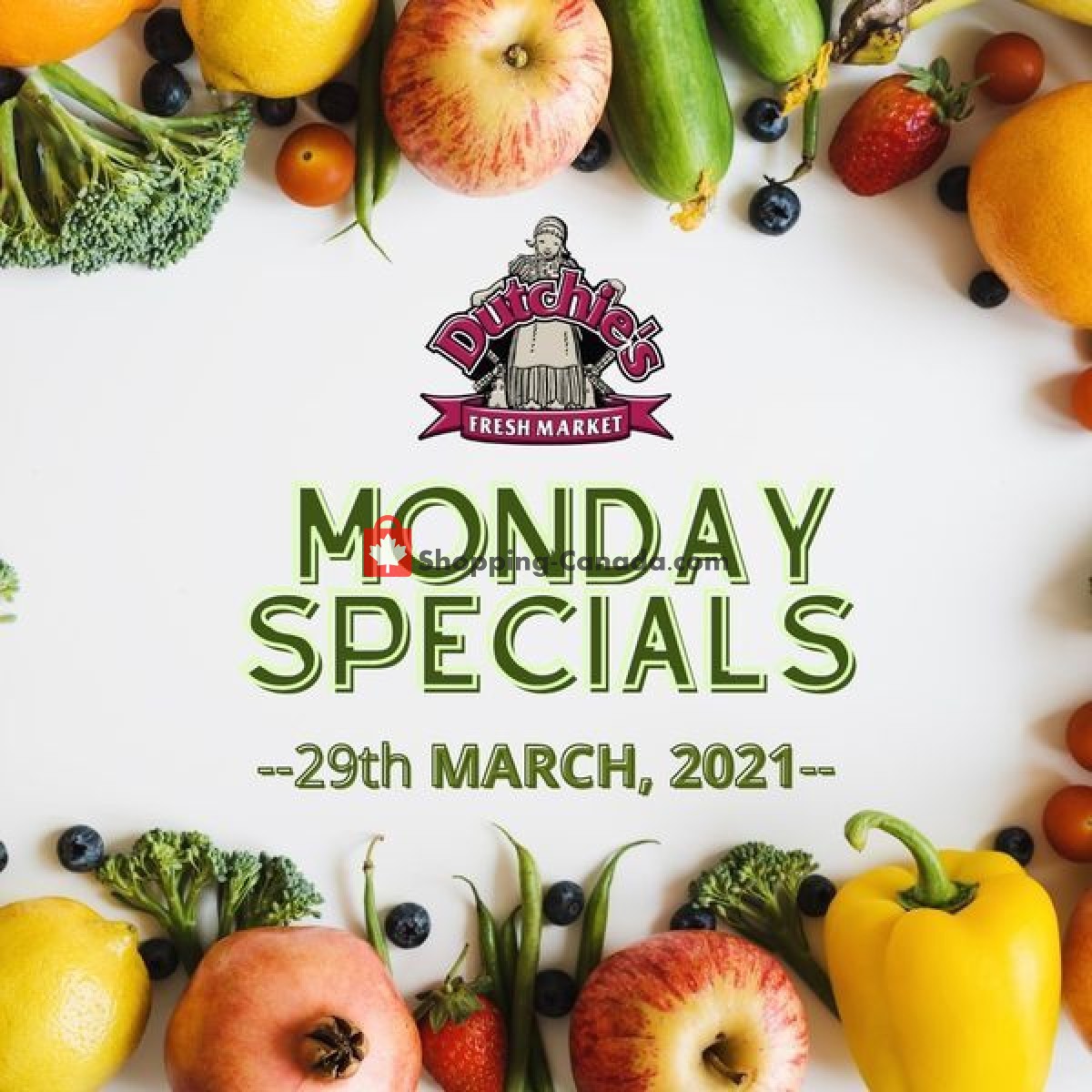 Dutchie's Fresh Market flyer from Monday March 29, 2021 to Monday March 29, 2021 - page 1