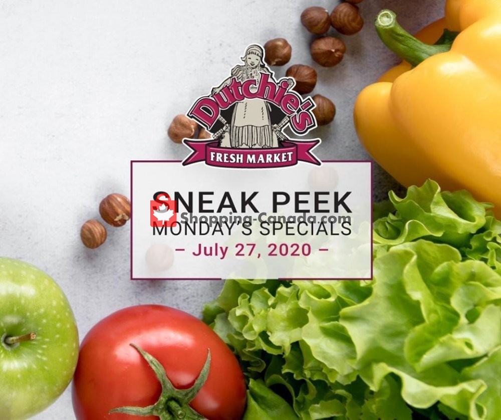 Dutchie's Fresh Market flyer from Monday July 27, 2020 to Monday July 27, 2020 - page 1