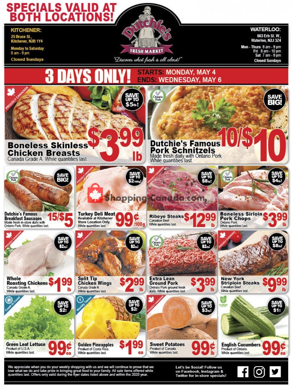 Dutchie's Fresh Market Canada, flyer (Special Offer Kitchener and