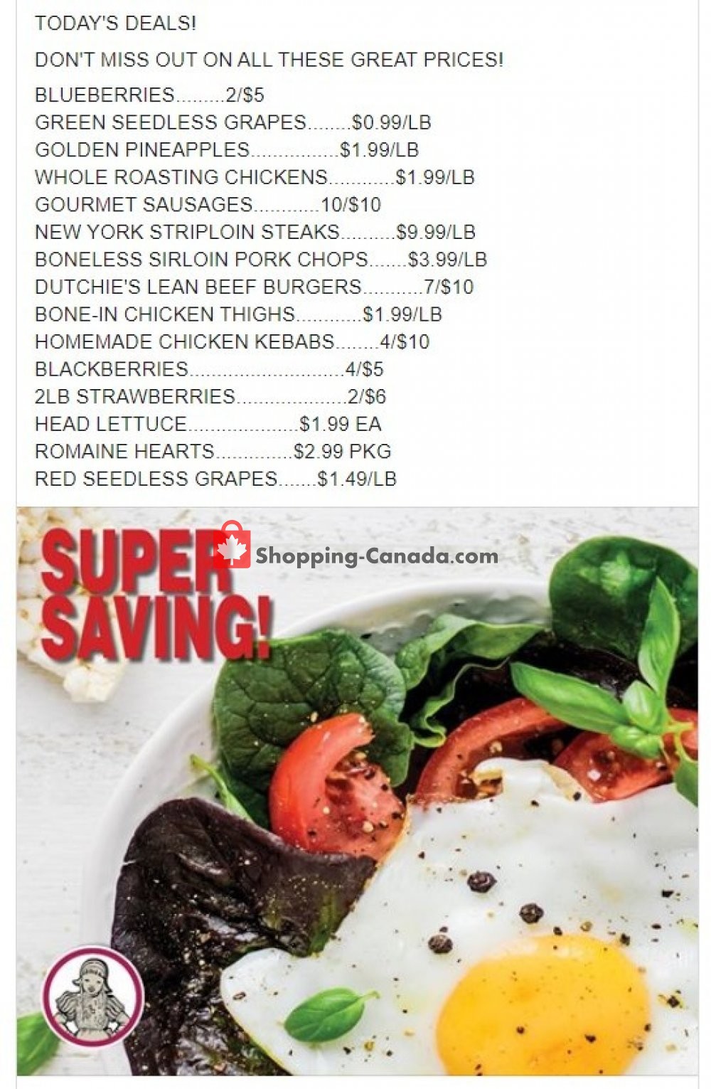 Dutchie's Fresh Market flyer from Monday April 27, 2020 to Monday April 27, 2020 - page 1