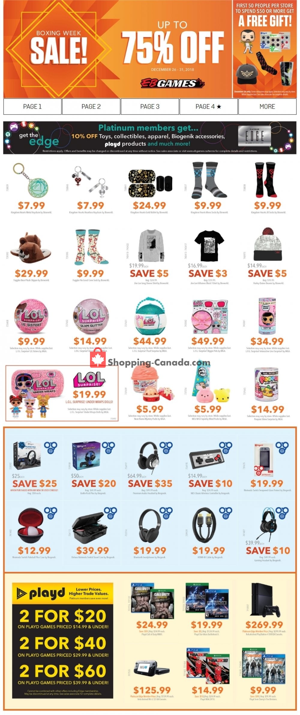 EB Games flyer from Wednesday December 26, 2018 to Monday December 31, 2018 - page 4