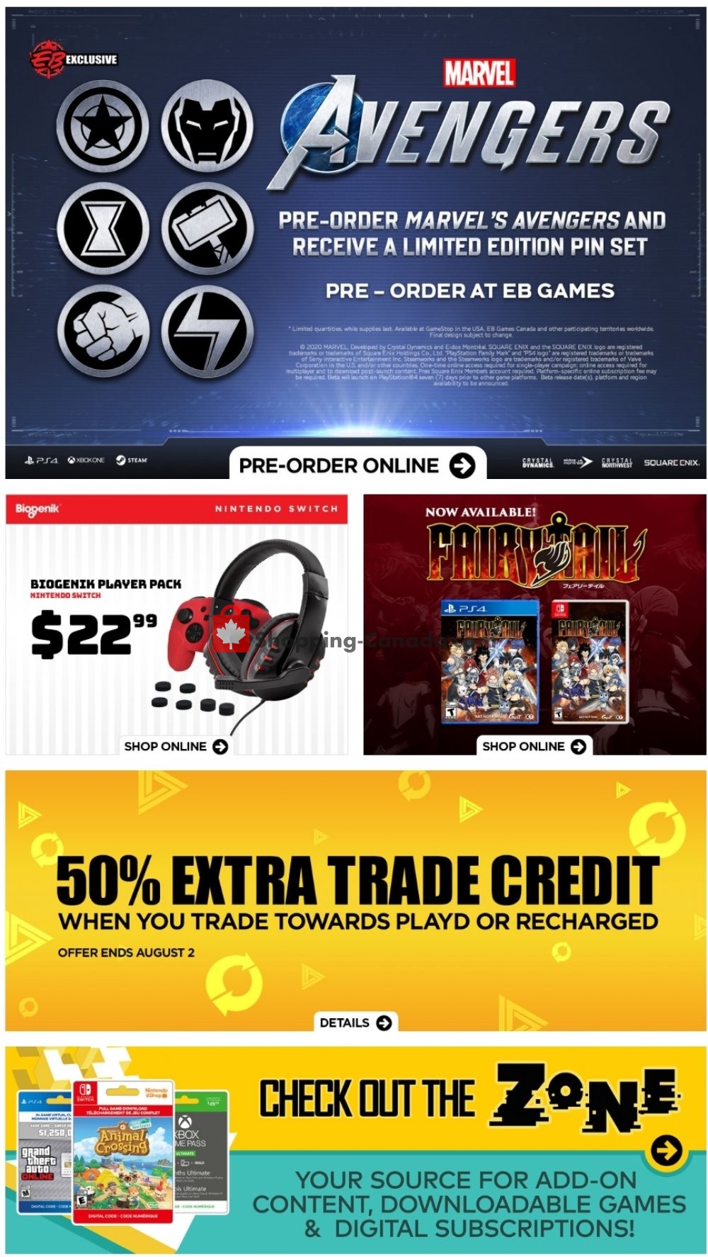 EB Games flyer from Friday July 31, 2020 to Thursday August 6, 2020 - page 1