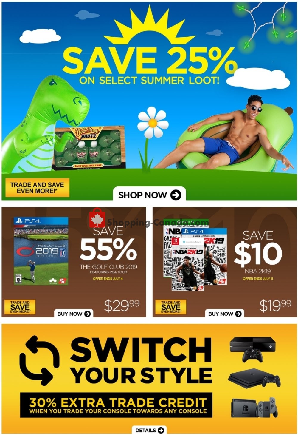 EB Games flyer from Friday June 28, 2019 to Thursday July 4, 2019 - page 1