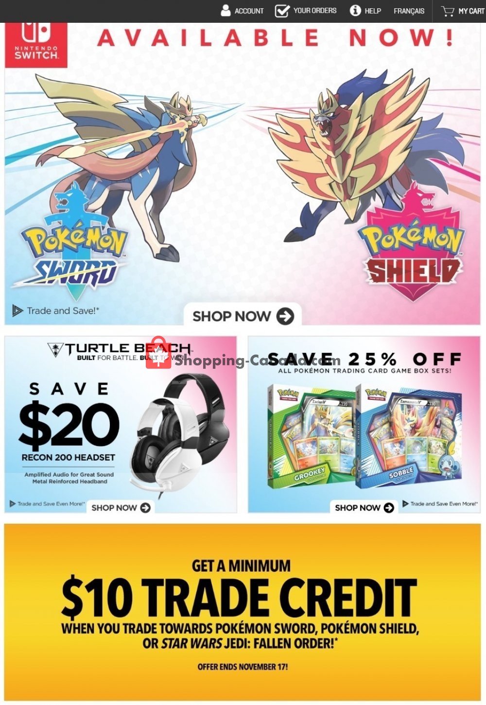 EB Games flyer from Friday November 15, 2019 to Thursday November 21, 2019 - page 1