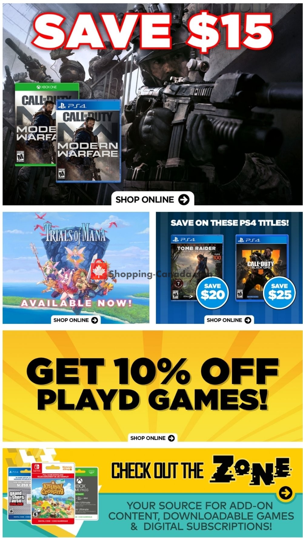 EB Games flyer from Friday April 24, 2020 to Thursday April 30, 2020 - page 1