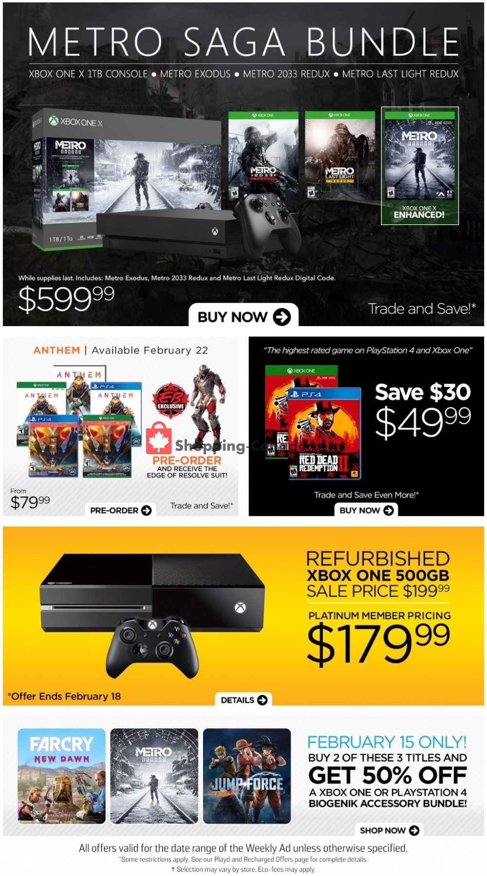 EB Games flyer from Friday February 15, 2019 to Thursday February 21, 2019 - page 1
