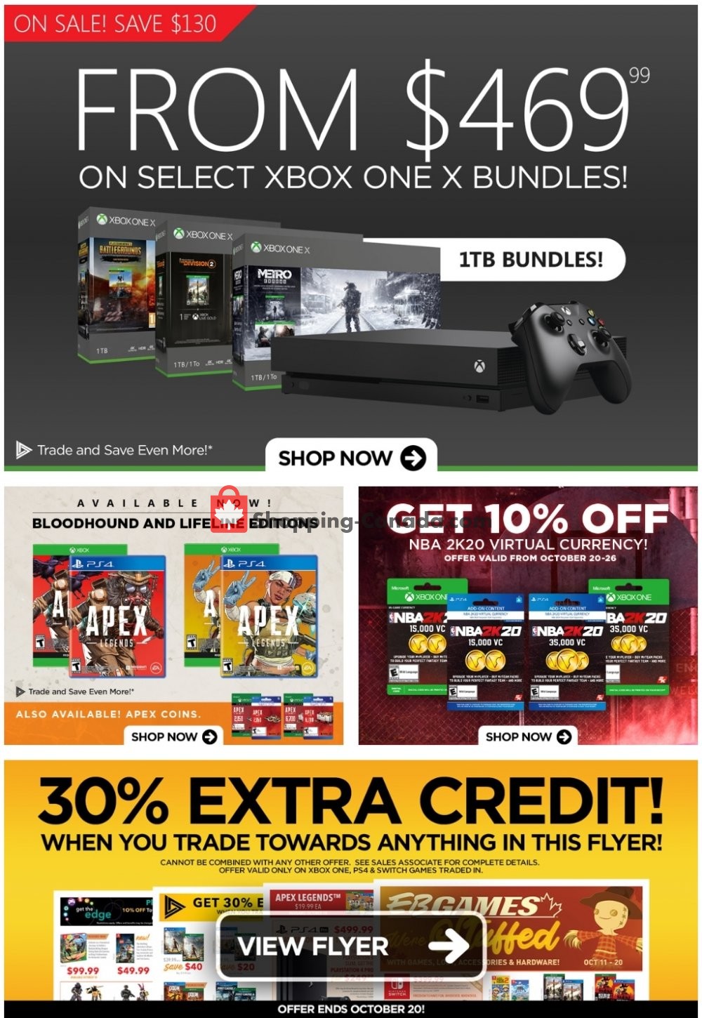 EB Games flyer from Friday October 18, 2019 to Thursday October 24, 2019 - page 1