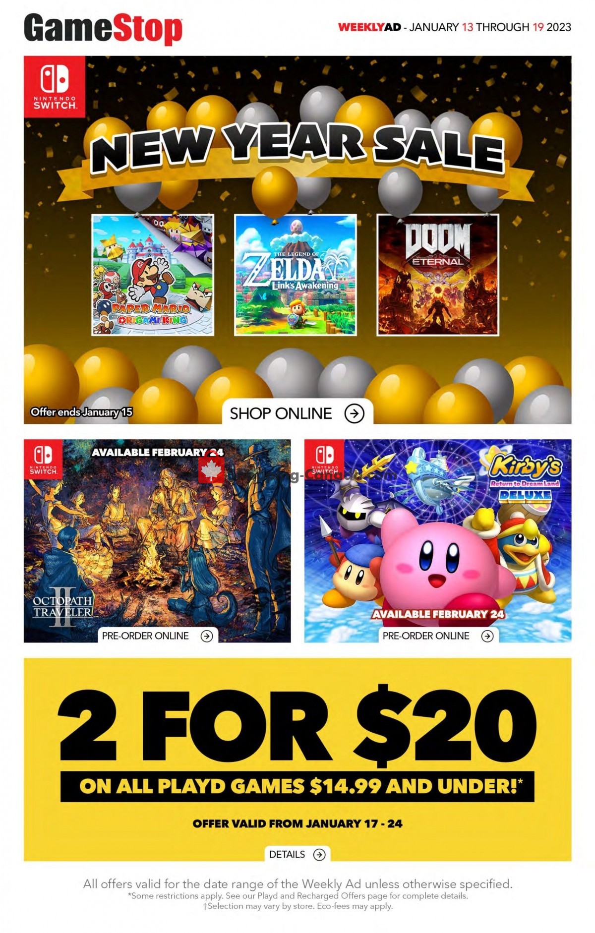 EB Games flyer from Friday January 13, 2023 to Thursday January 19, 2023 - page 1