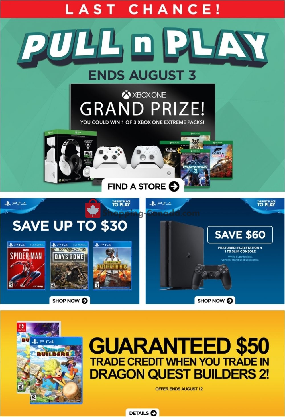 EB Games flyer from Friday August 2, 2019 to Thursday August 8, 2019 - page 1