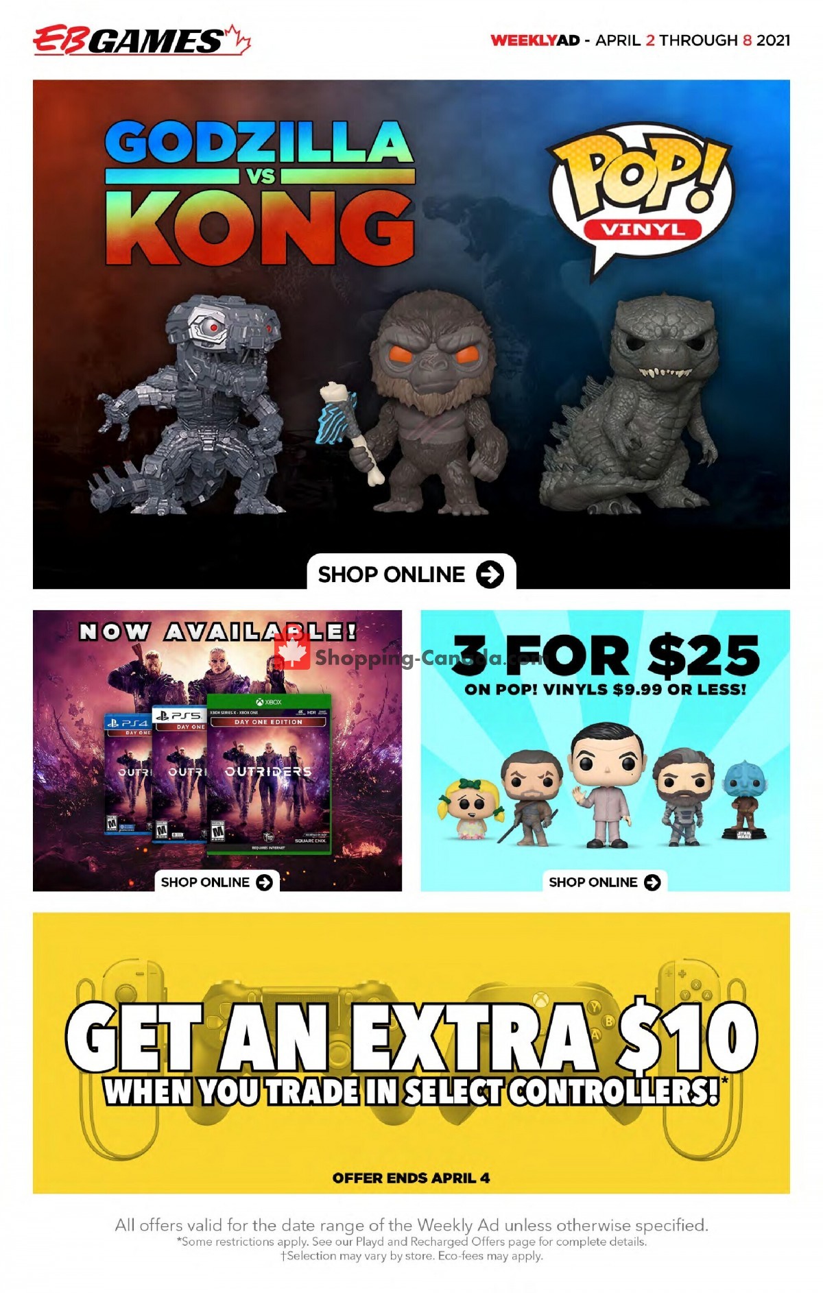 EB Games flyer from Friday April 2, 2021 to Thursday April 8, 2021 - page 1