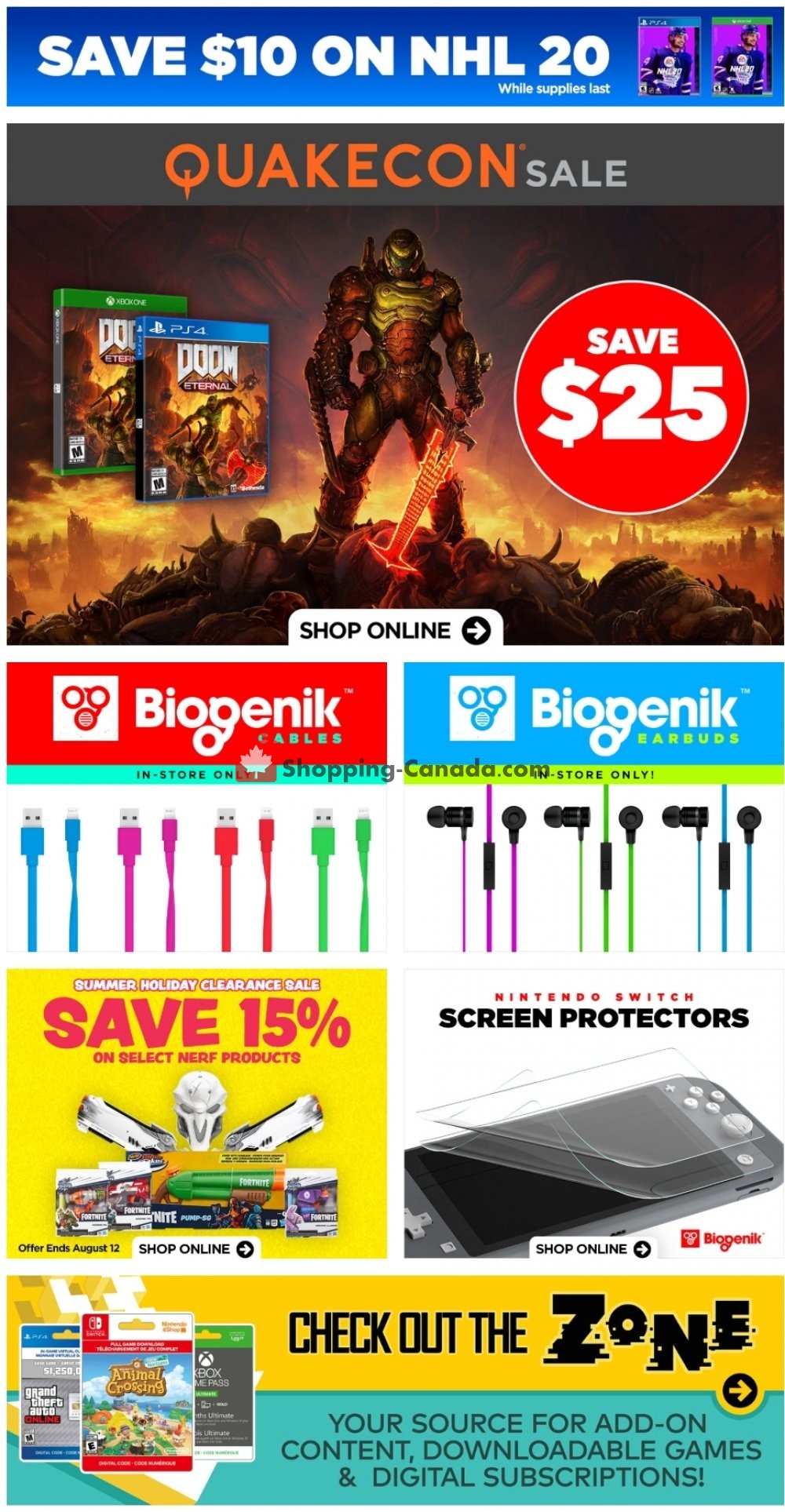 EB Games Canada, flyer (Special Offer) August 7 August 13, 2020 Shopping Canada