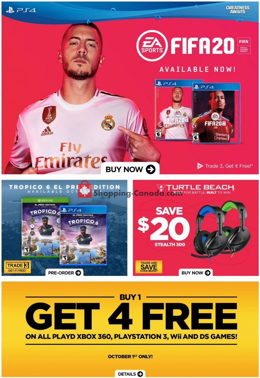 EB Games flyer from Friday September 27, 2019 to Thursday October 3, 2019 - page 1