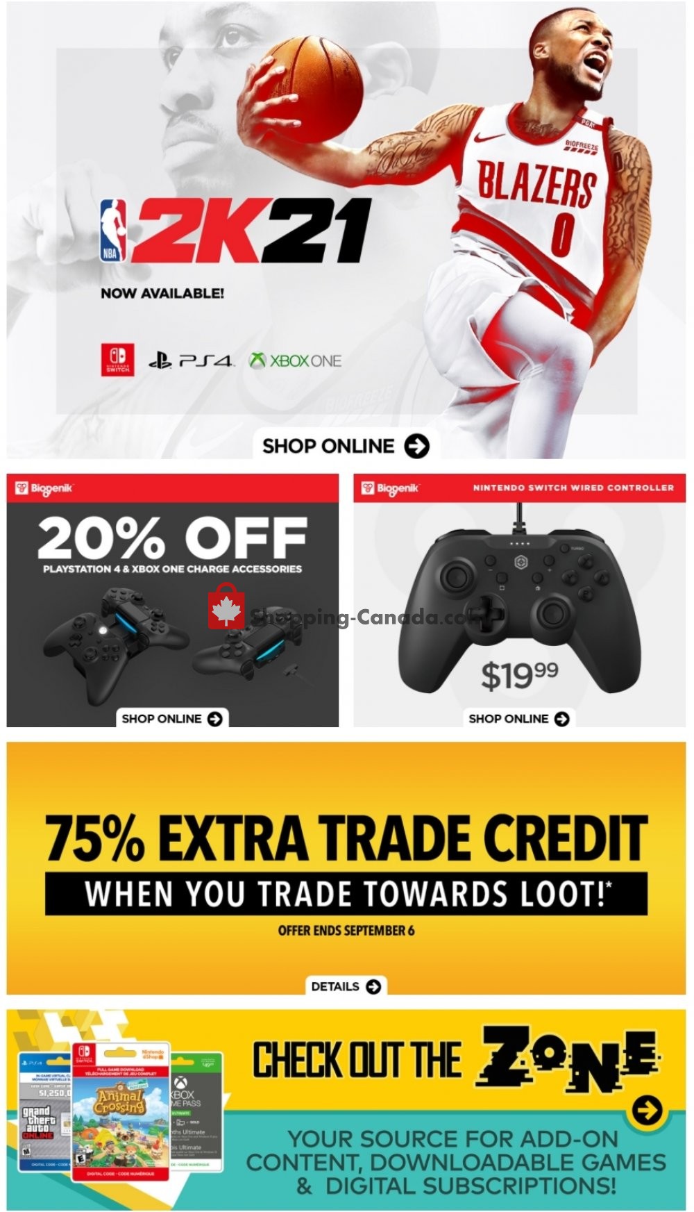 EB Games Canada, flyer (Special Offer) September 4 September 10, 2020 Shopping Canada