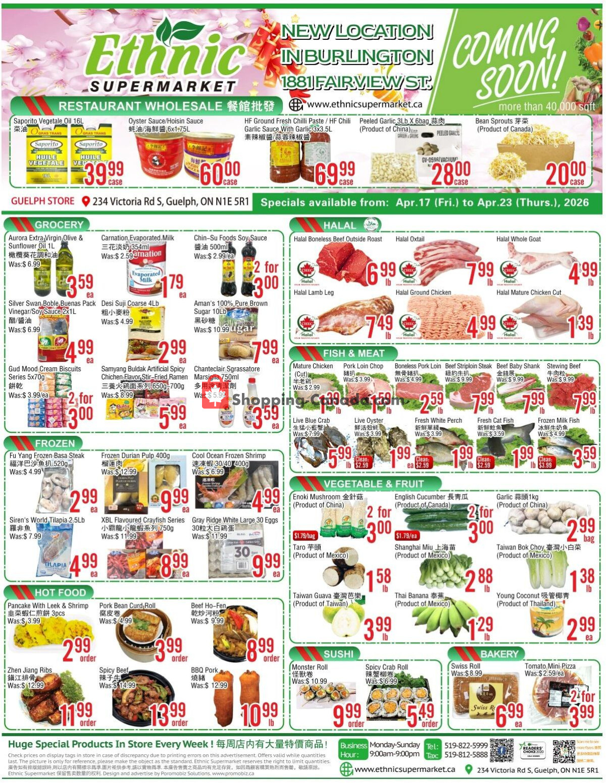 Ethnic Supermarket flyer from Friday April 17, 2026 to Thursday April 23, 2026 - page 1
