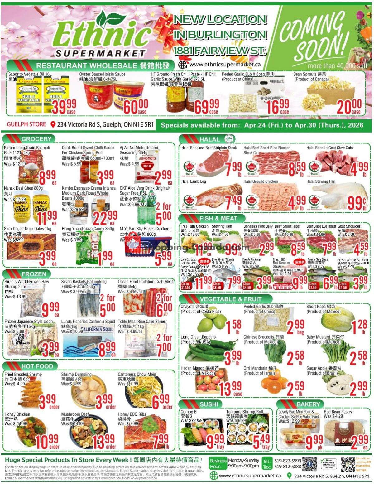 Ethnic Supermarket flyer from Friday April 24, 2026 to Thursday April 30, 2026 - page 1