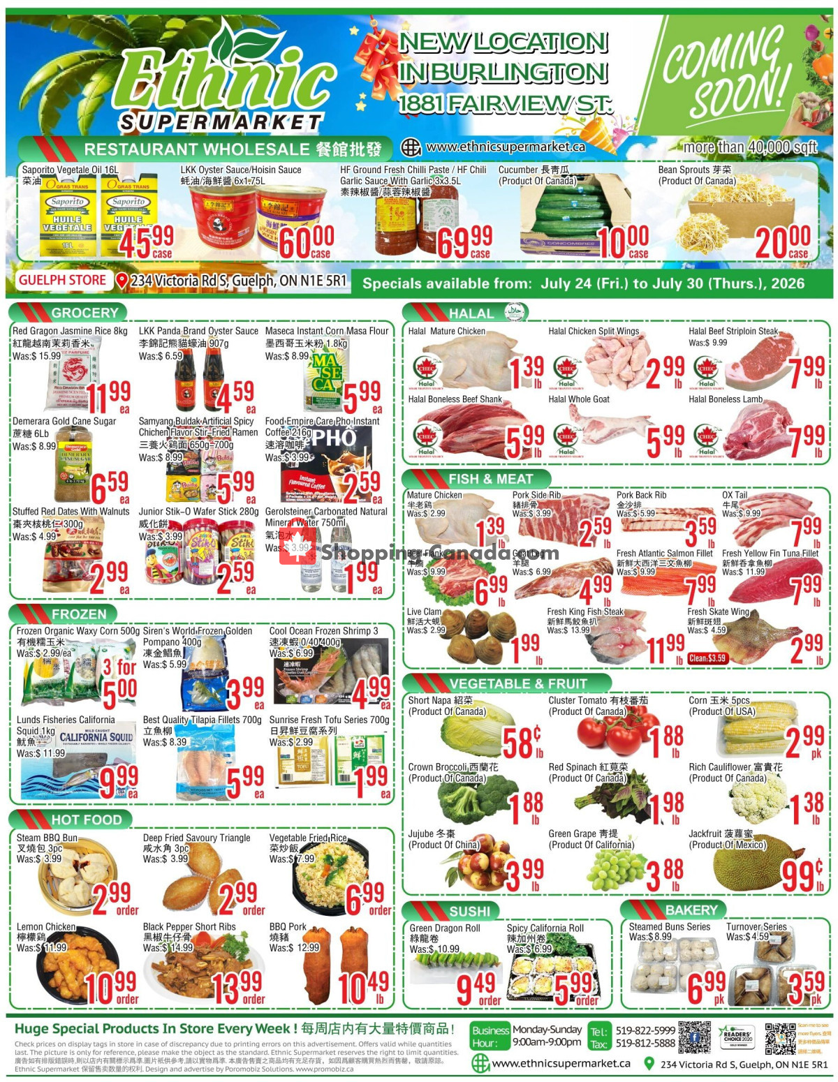Ethnic Supermarket flyer from Friday July 24, 2026 to Thursday July 30, 2026 - page 1