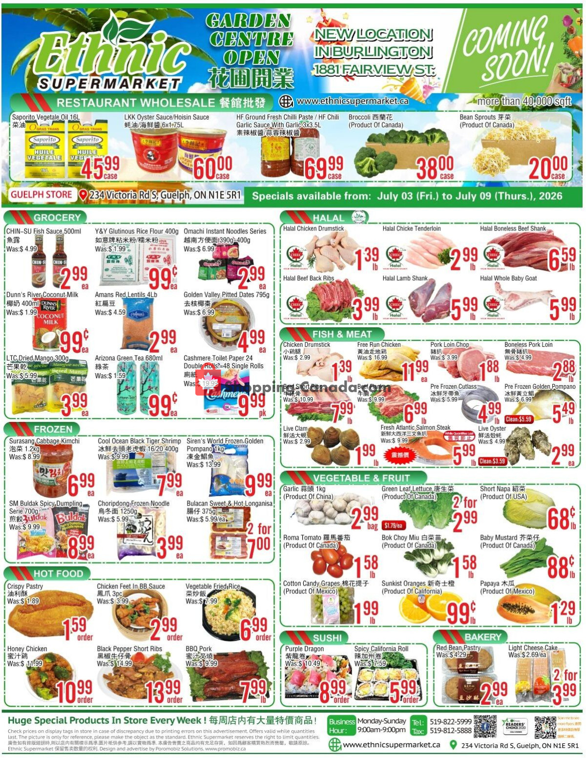 Ethnic Supermarket flyer from Friday July 3, 2026 to Thursday July 9, 2026 - page 1
