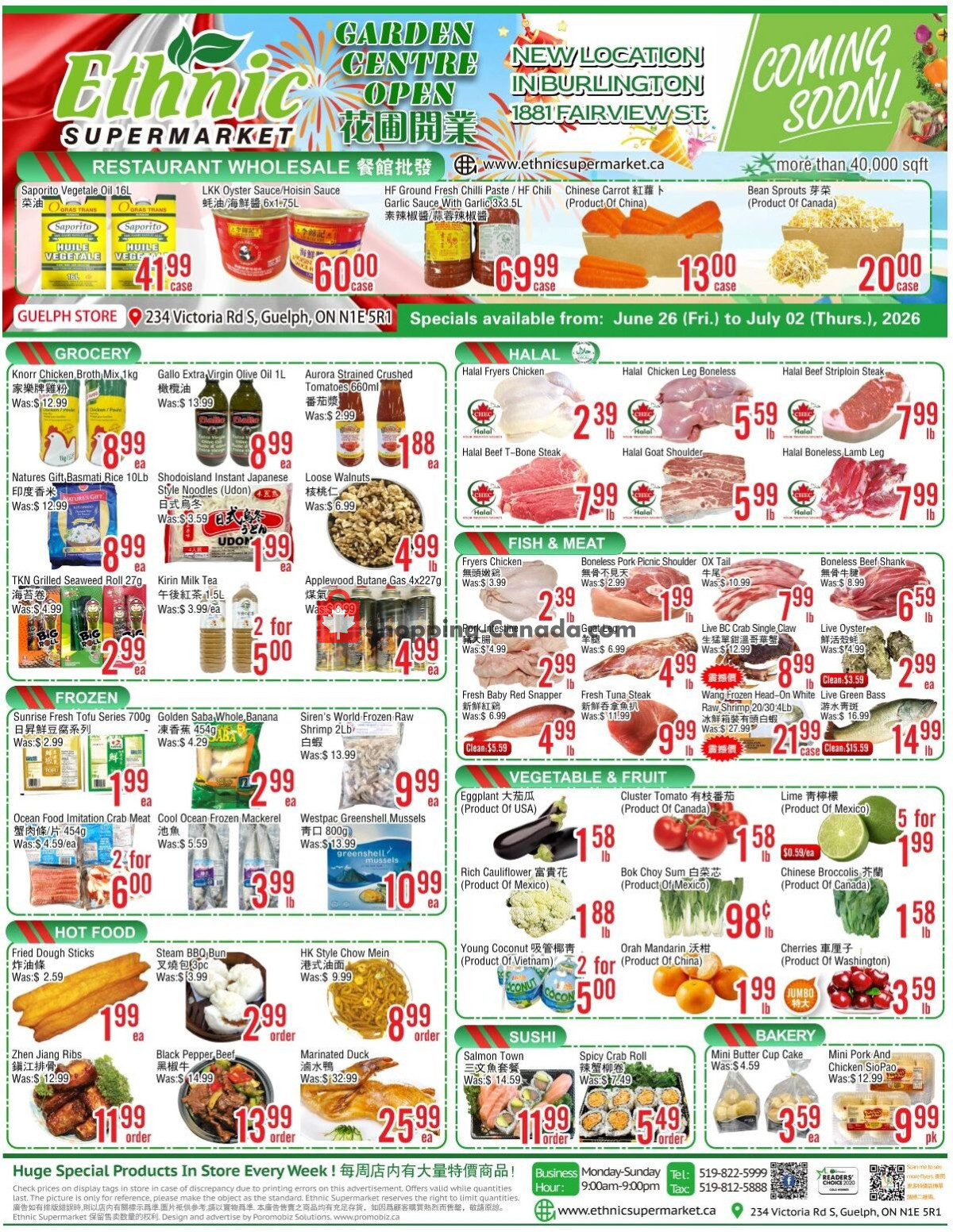 Ethnic Supermarket flyer from Friday June 26, 2026 to Thursday July 2, 2026 - page 1