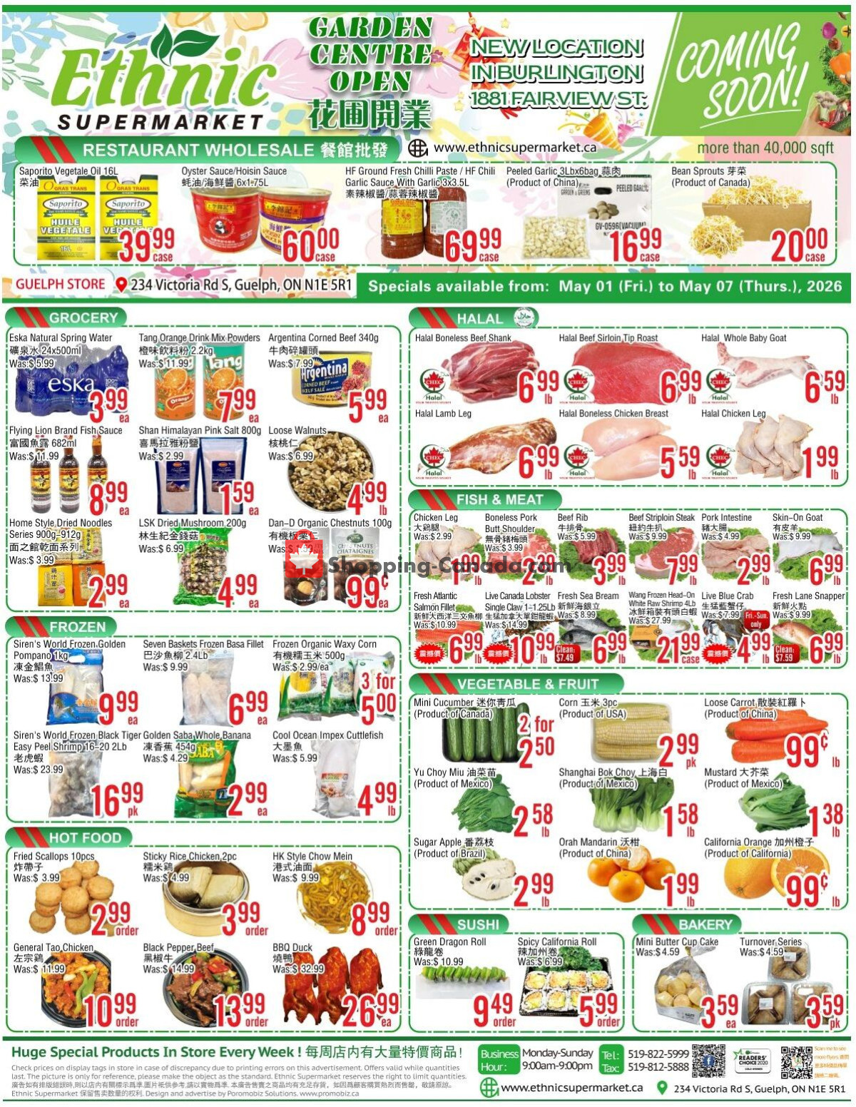 Ethnic Supermarket flyer from Friday May 1, 2026 to Thursday May 7, 2026 - page 1