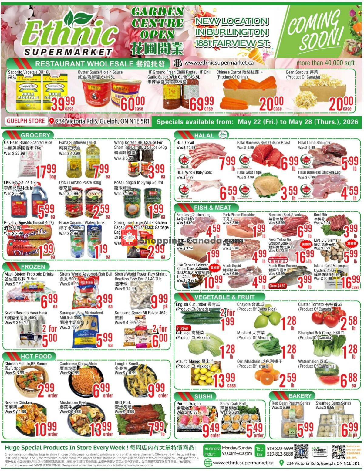 Ethnic Supermarket flyer from Friday May 22, 2026 to Thursday May 28, 2026 - page 1
