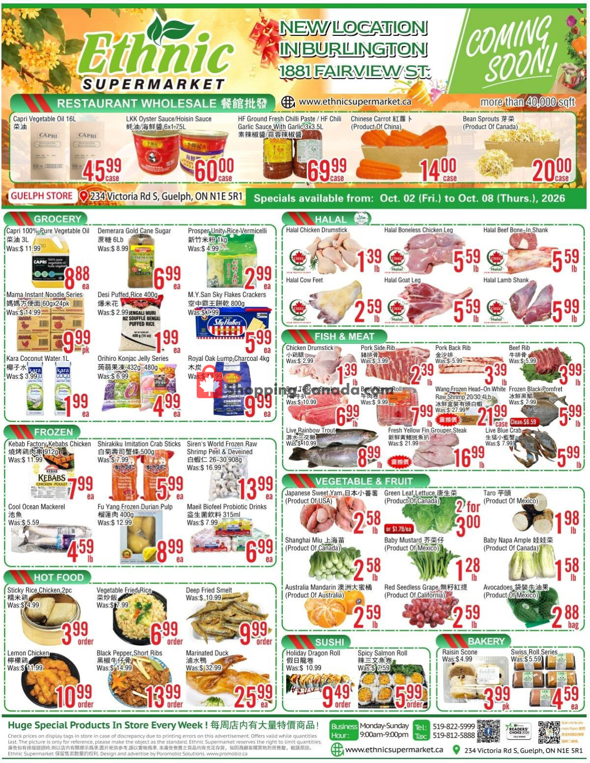 Ethnic Supermarket flyer from Friday October 2, 2026 to Thursday October 8, 2026 - page 1