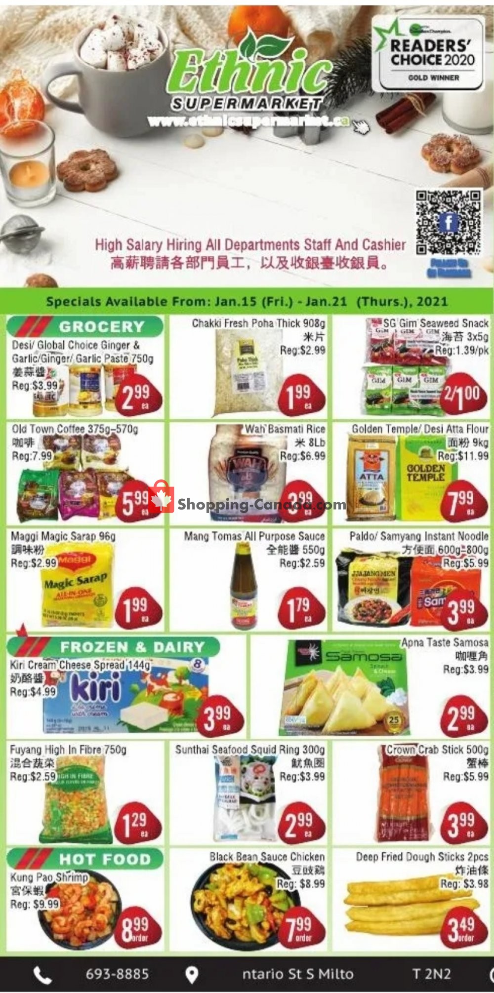 Ethnic Supermarket flyer from Friday January 15, 2021 to Thursday January 21, 2021 - page 1