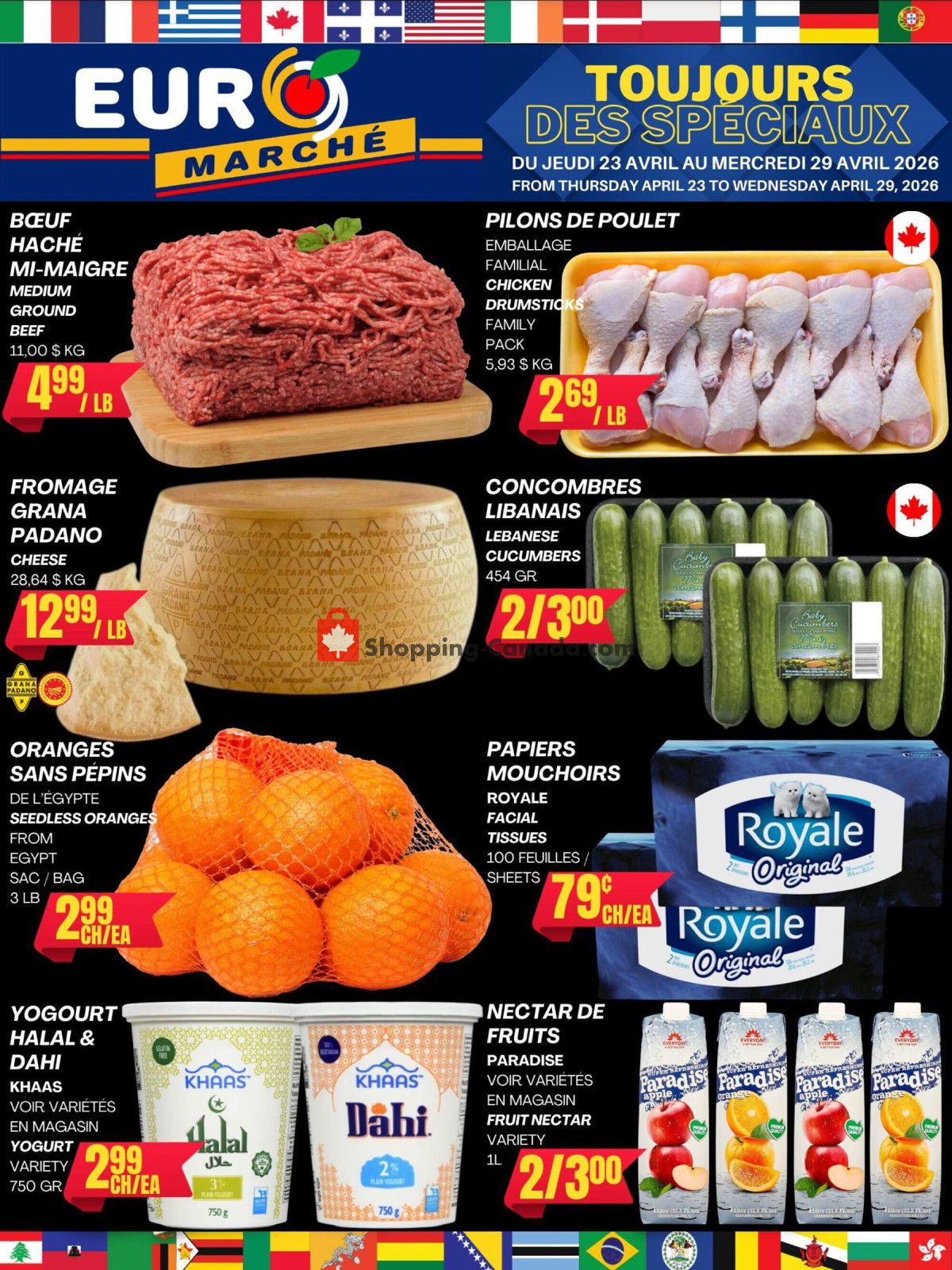 Euro Marché flyer from Thursday April 23, 2026 to Wednesday April 29, 2026 - page 1