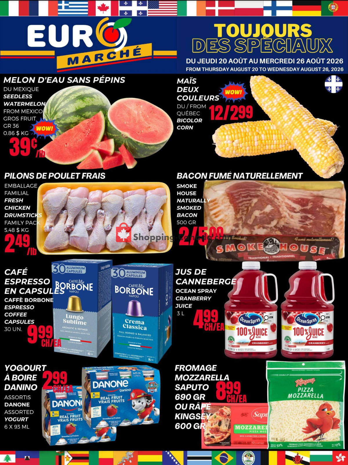 Euro Marché flyer from Thursday August 20, 2026 to Wednesday August 26, 2026 - page 1