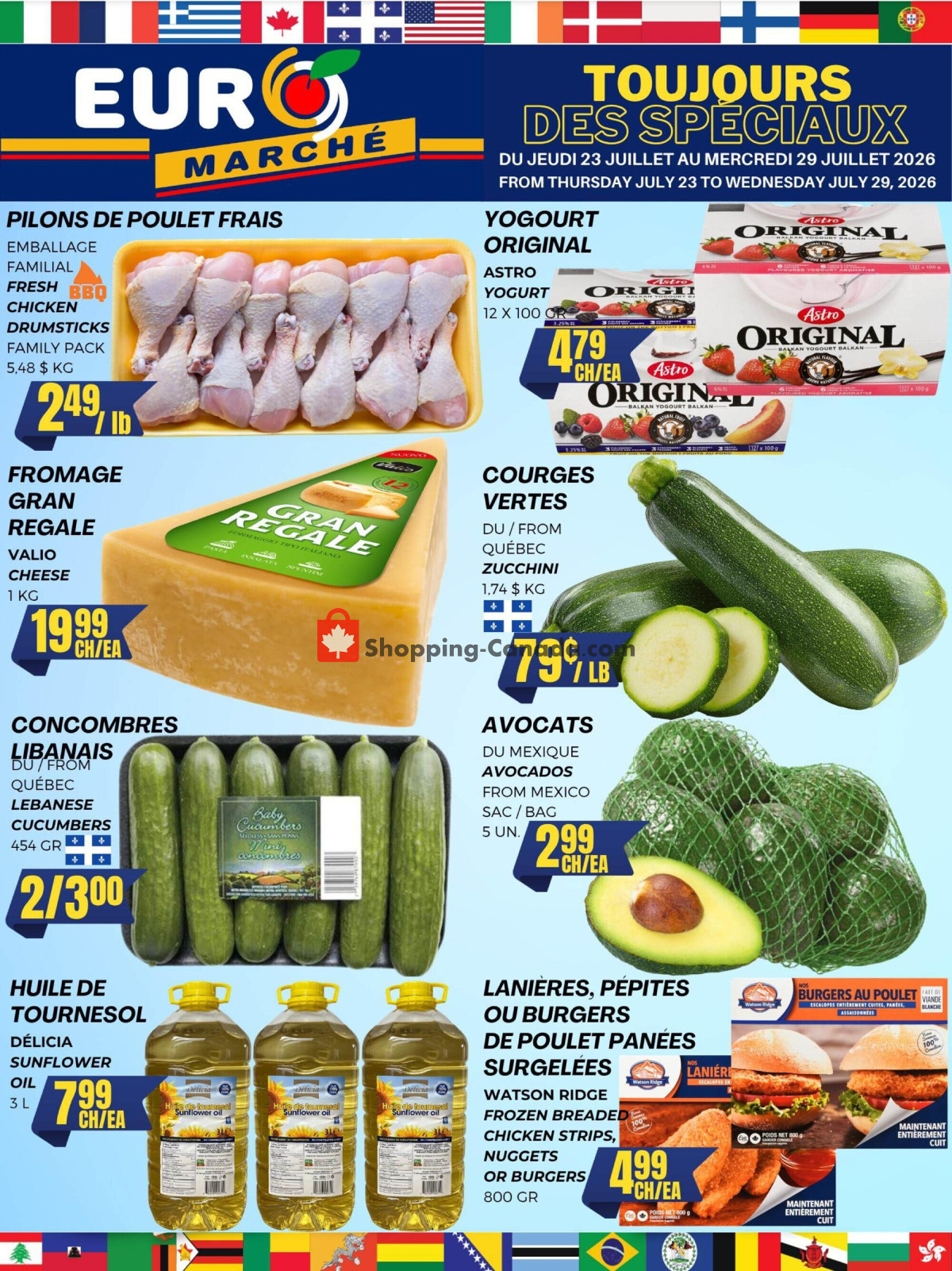 Euro Marché flyer from Thursday July 23, 2026 to Wednesday July 29, 2026 - page 1