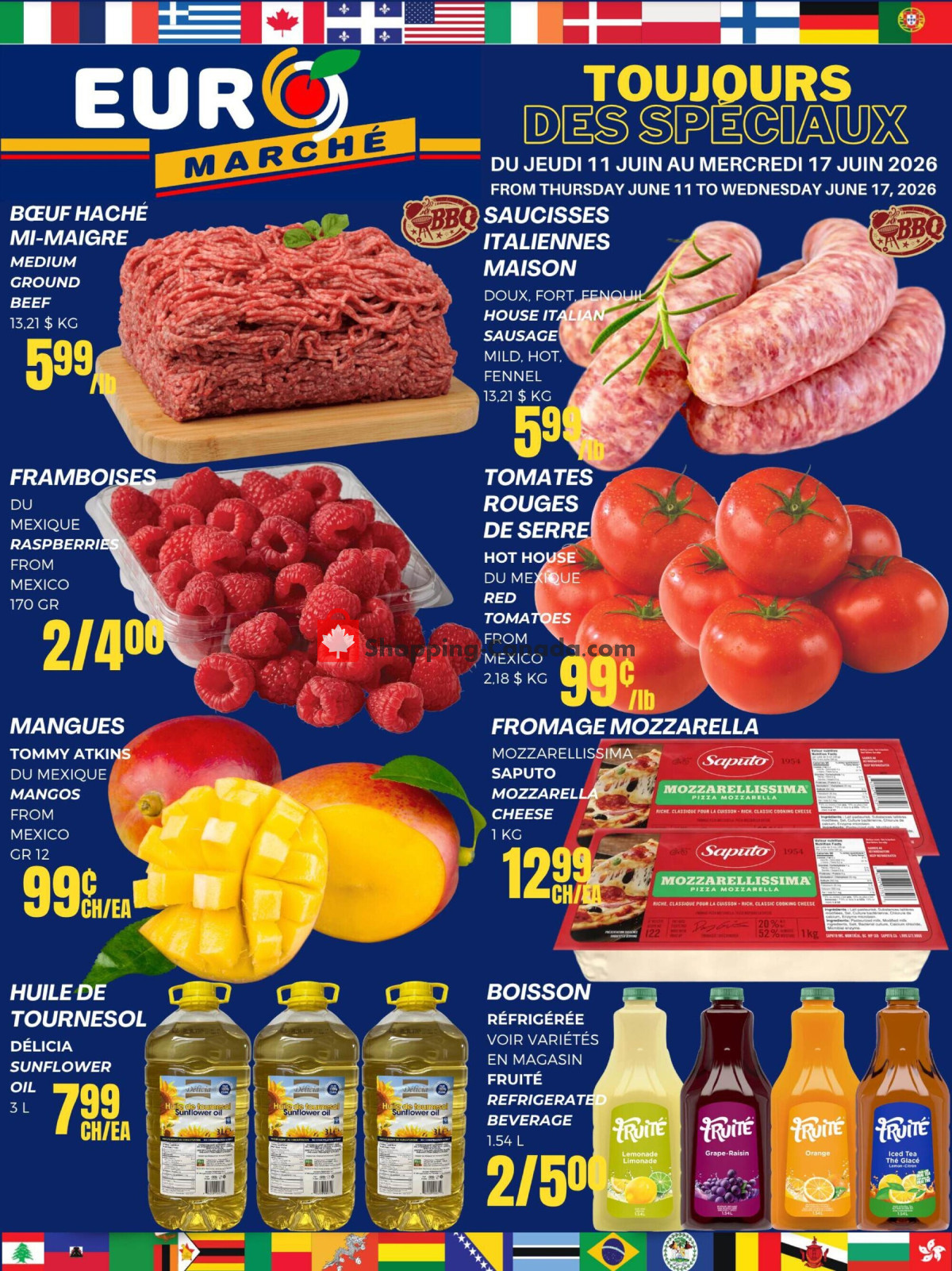 Euro Marché flyer from Thursday June 11, 2026 to Wednesday June 17, 2026 - page 1