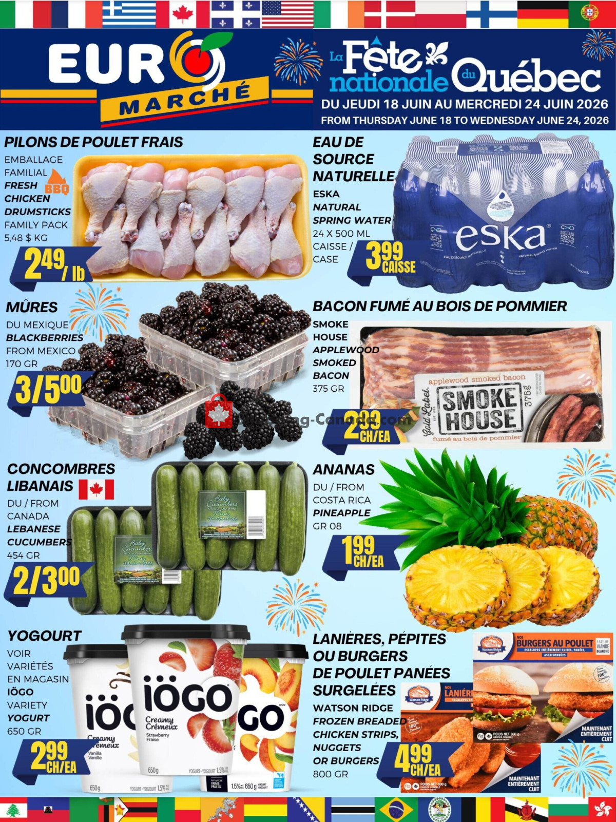 First page of Euro Marché flyer - preview - from Thursday June 18, 2026 to Wednesday June 24, 2026