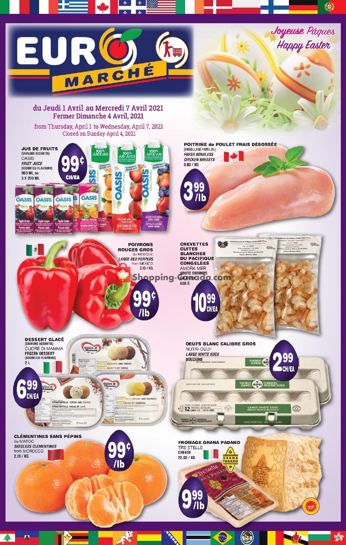 Euro Marché flyer from Thursday April 1, 2021 to Wednesday April 7, 2021 - page 1