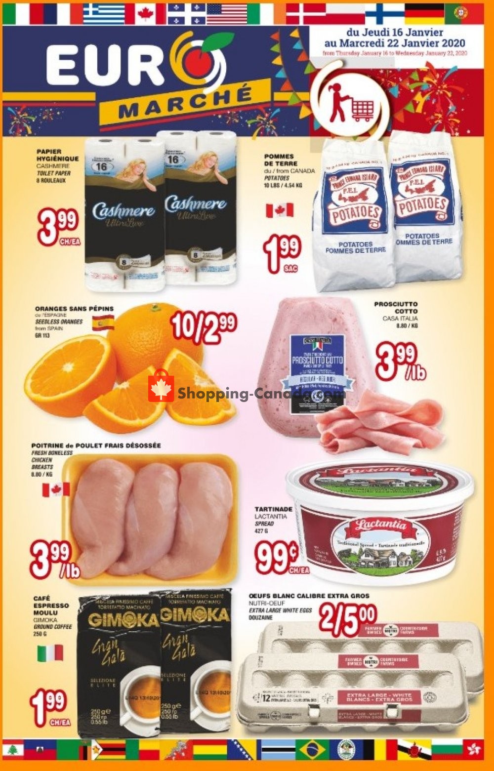 Euro Marché flyer from Thursday January 16, 2020 to Wednesday January 22, 2020 - page 1