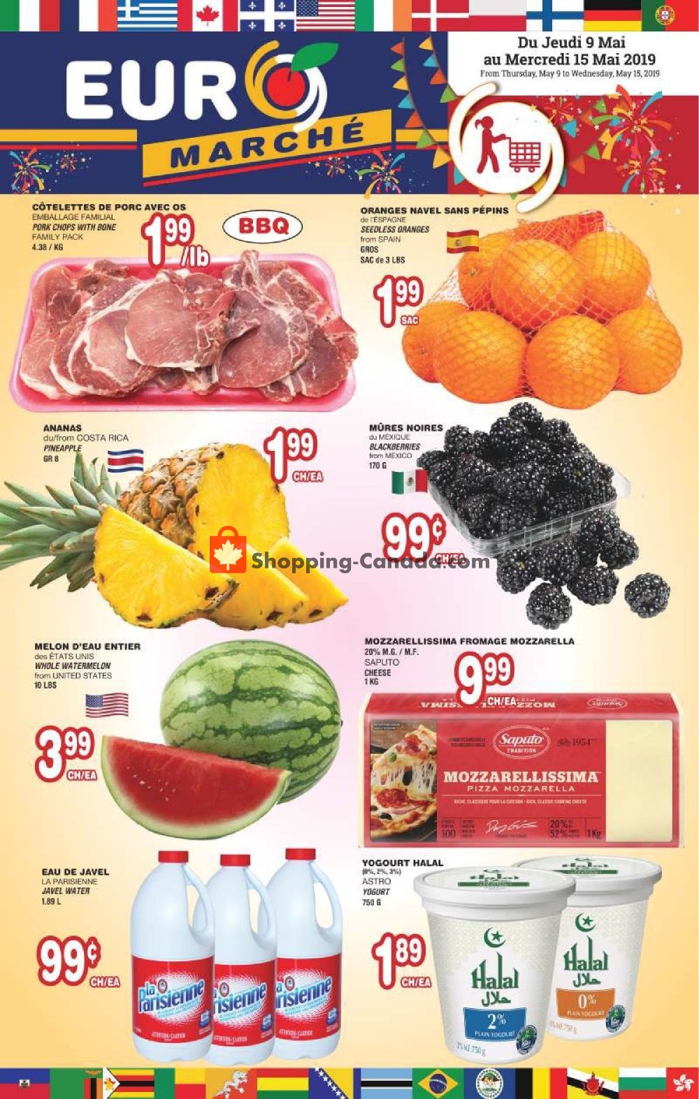 Euro Marché flyer from Thursday May 9, 2019 to Wednesday May 15, 2019 - page 1