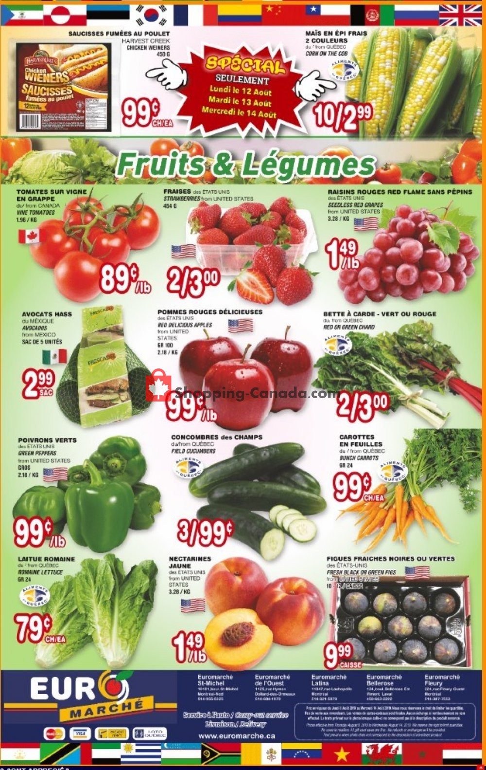 Euro Marché flyer from Thursday August 8, 2019 to Wednesday August 14, 2019 - page 4