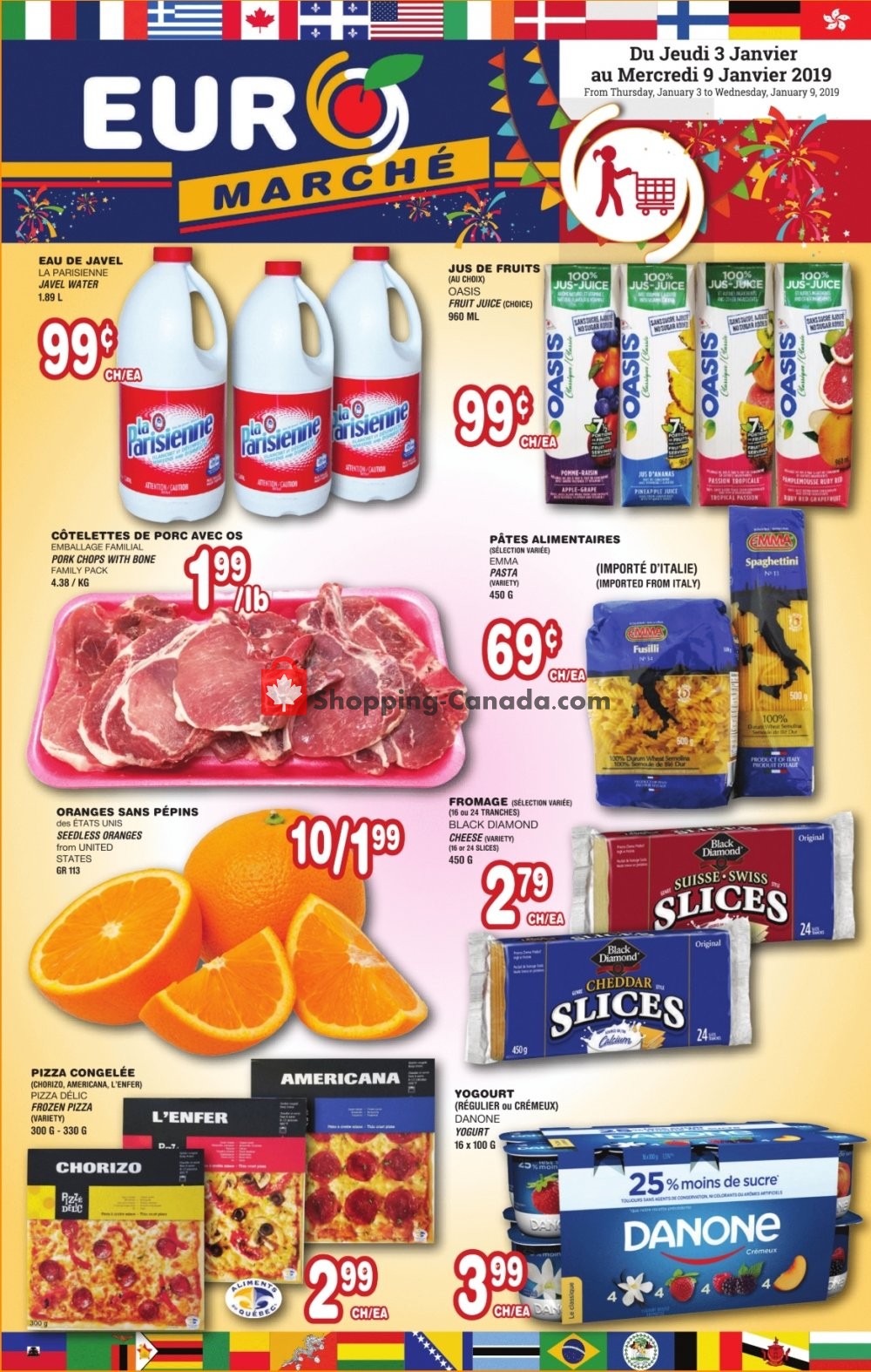 Euro Marché flyer from Thursday January 3, 2019 to Wednesday January 9, 2019 - page 1