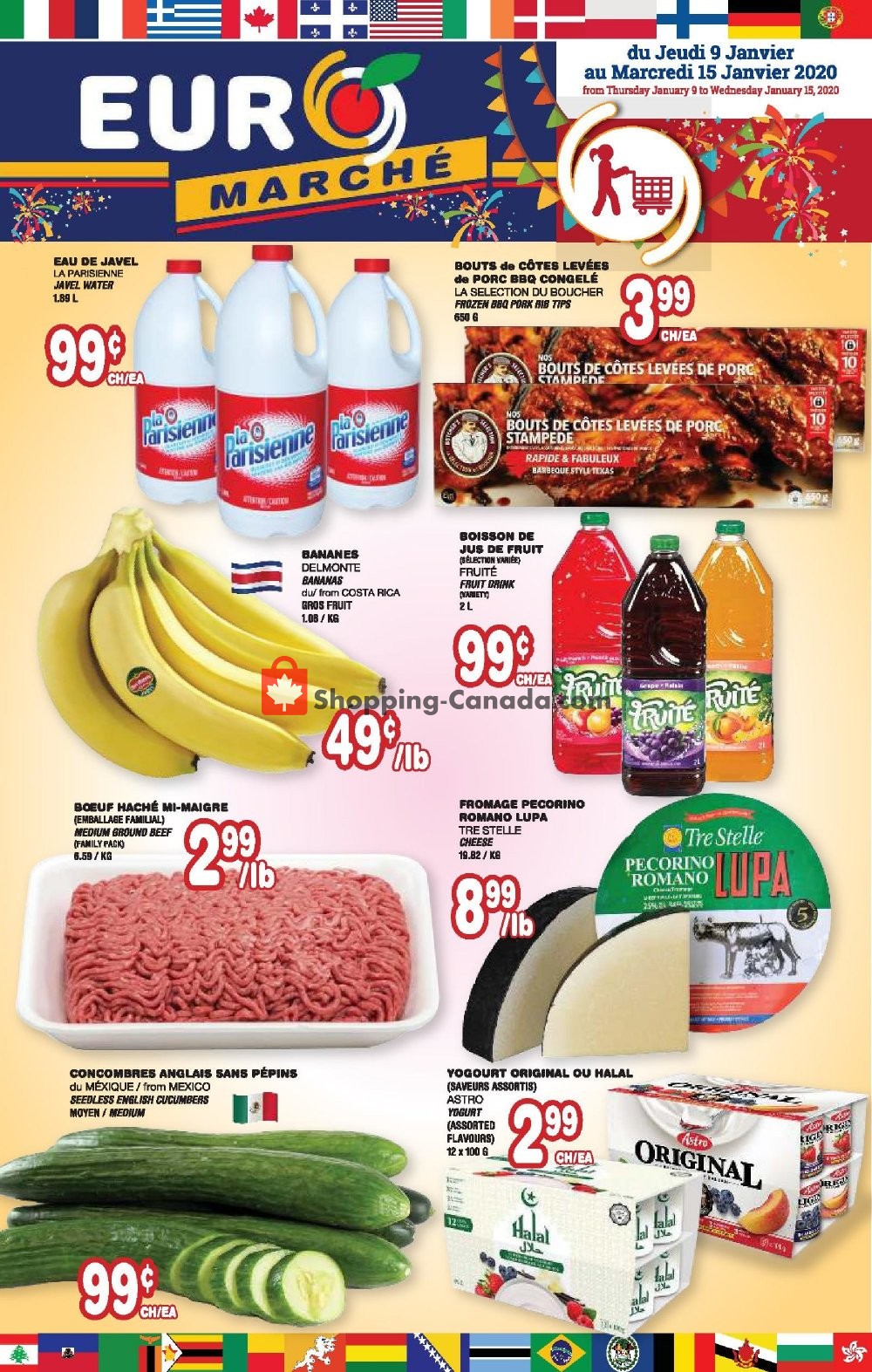Euro Marché flyer from Thursday January 9, 2020 to Wednesday January 15, 2020 - page 1